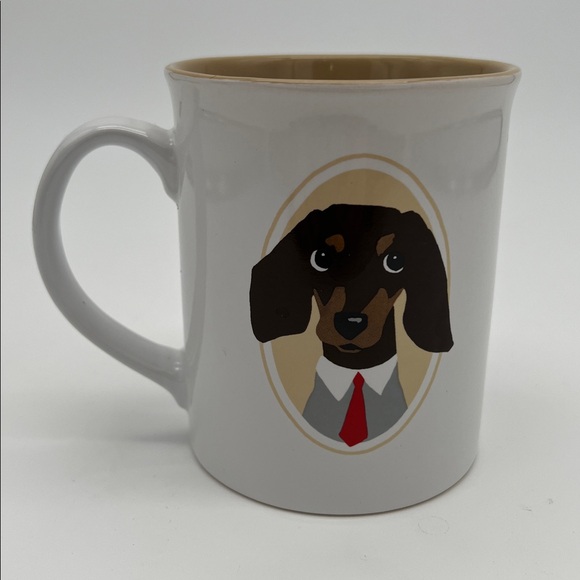 Fringe Studio Dashshund “I'm Not Single, I Have a Dog” Brown & White Coffee Mug - Picture 4 of 9